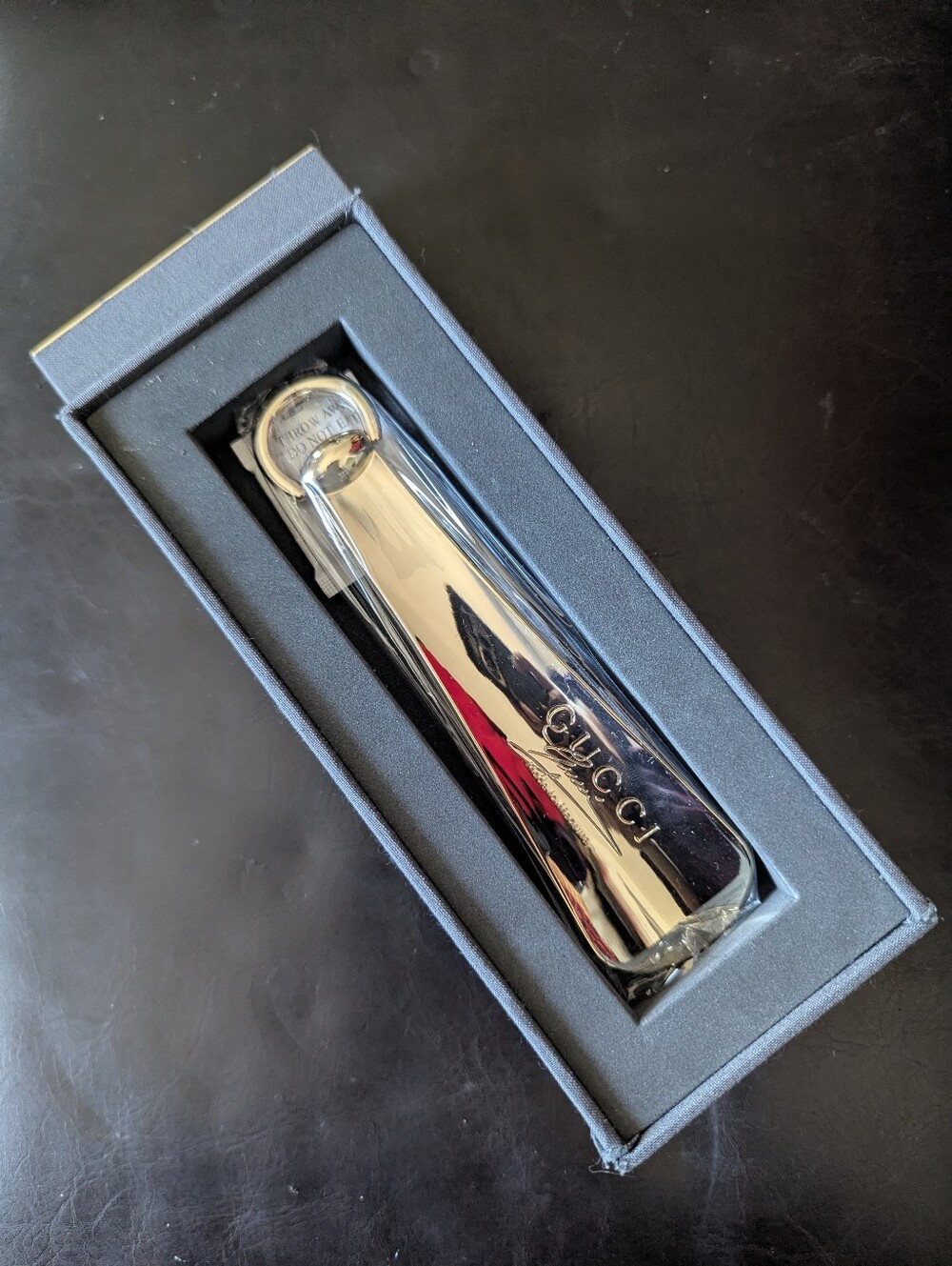 Rare! Gucci Made to Measure Stainless Steel Shoehorn w box